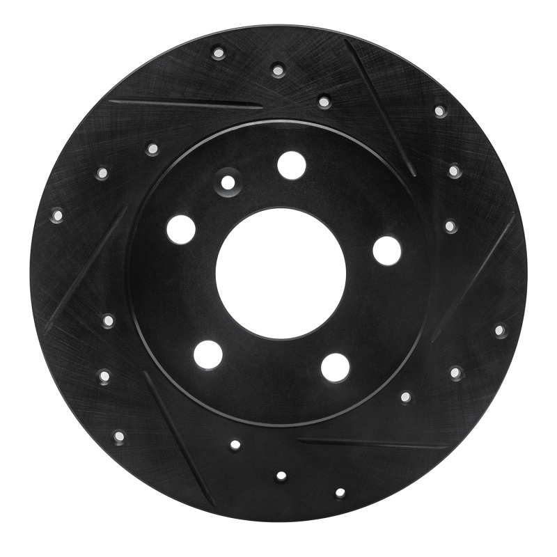Chevrolet ASTRA Brake Rotor (1) - Rear Right - R1 Concepts - Drilled & Slotted - Black - `02-`08